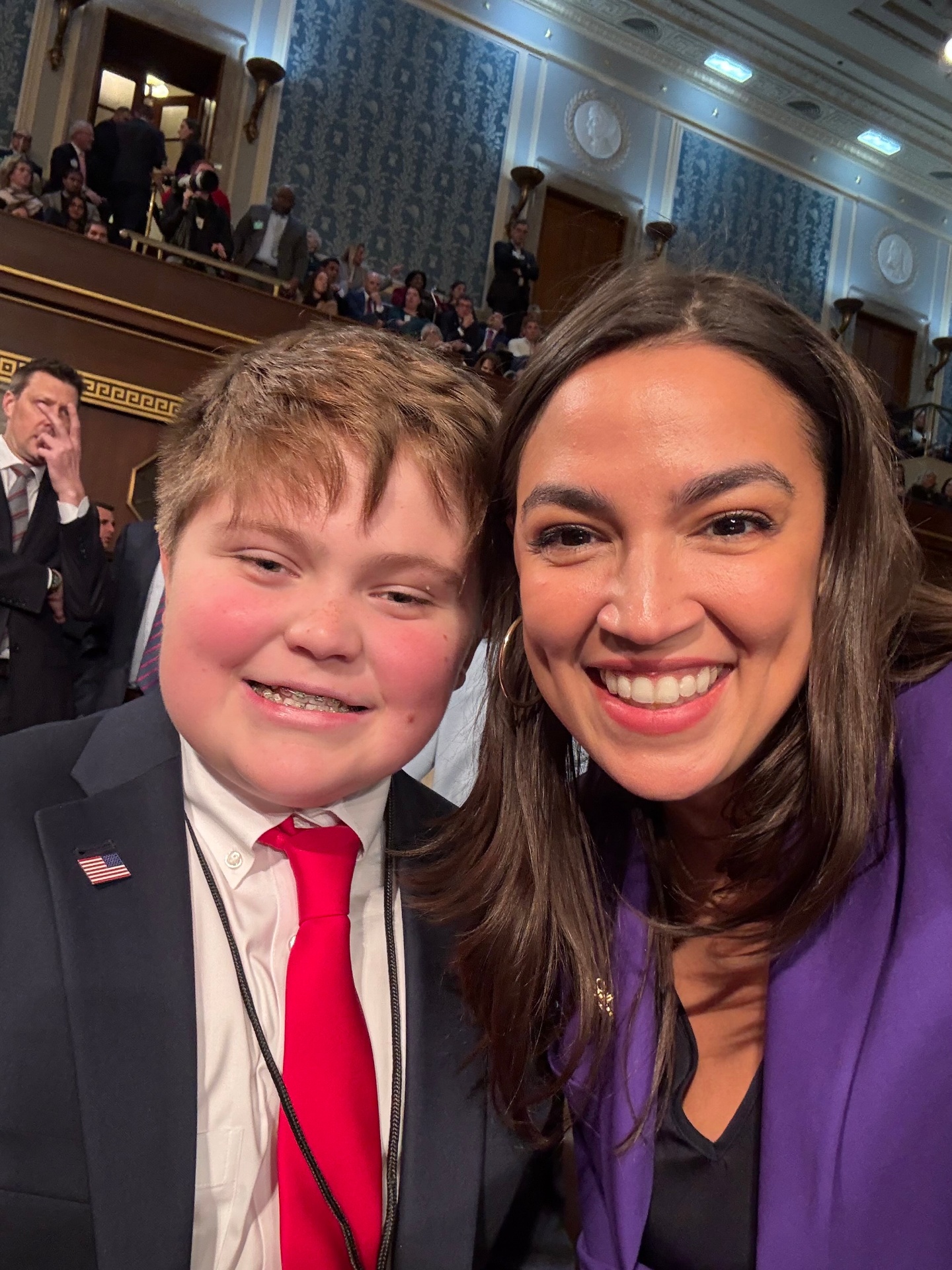 William Huffman with AOC